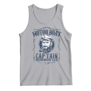 Motor Boat Captain Tank Top Funny Pontoon Boating Motor Boatin Lake Life TS02 Athletic Heather Print Your Wear