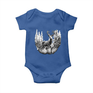 Deer Hunting Baby Onesie Deer Forest Nature Lover Stag Hunter TS02 Royal Blue Print Your Wear