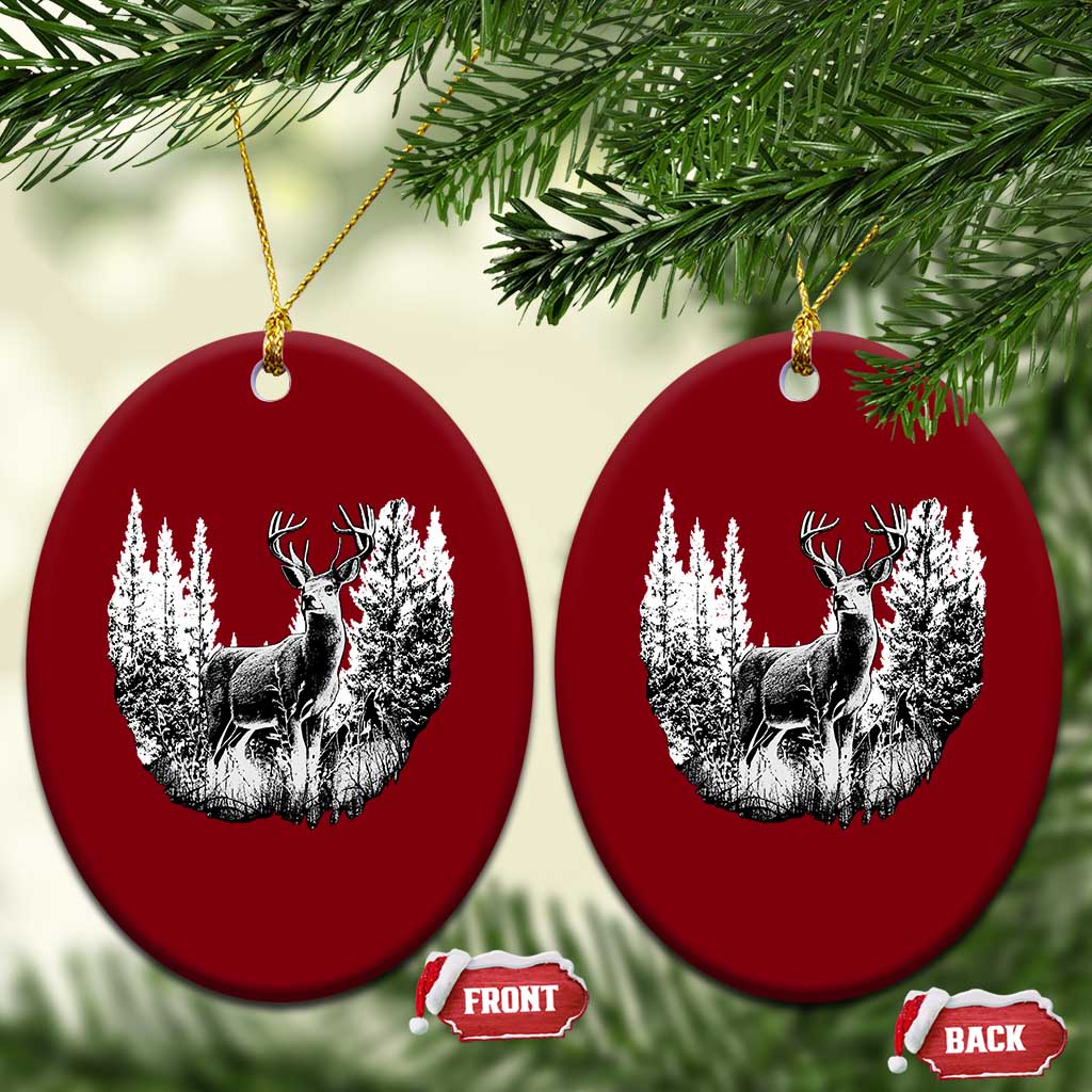 Deer Hunting Ceramic Ornament Deer Forest Nature Lover Stag Hunter TS02 Print Your Wear
