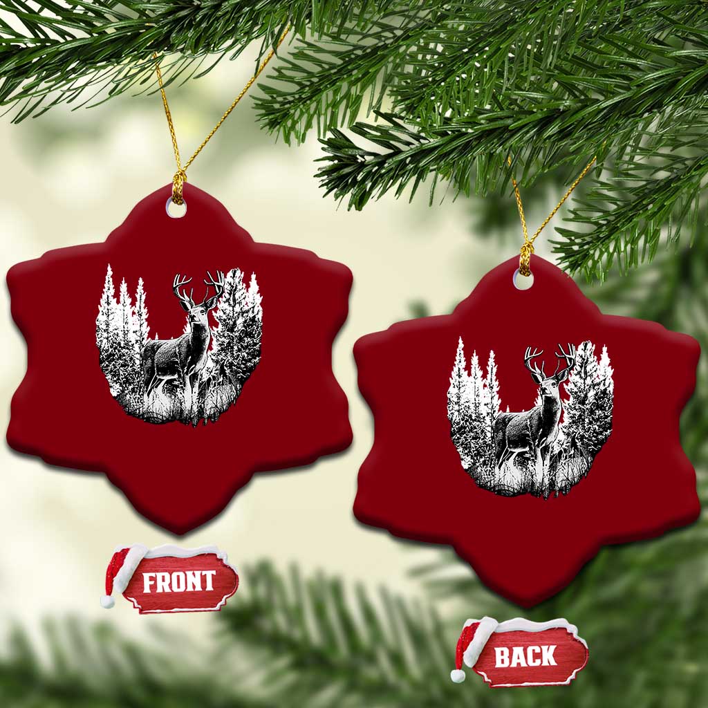 Deer Hunting Ceramic Ornament Deer Forest Nature Lover Stag Hunter TS02 Print Your Wear