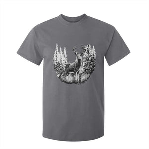 Deer Hunting T Shirt For Kid Deer Forest Nature Lover Stag Hunter TS02 Charcoal Print Your Wear