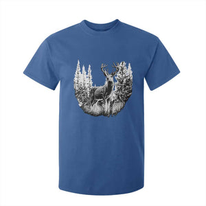 Deer Hunting T Shirt For Kid Deer Forest Nature Lover Stag Hunter TS02 Royal Blue Print Your Wear