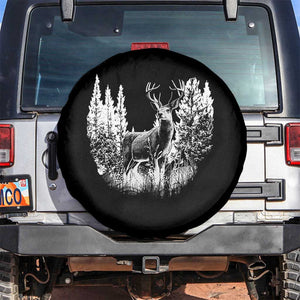 Deer Hunting Spare Tire Cover Deer Forest Nature Lover Stag Hunter TS02 No hole Black Print Your Wear