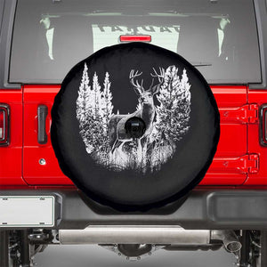 Deer Hunting Spare Tire Cover Deer Forest Nature Lover Stag Hunter TS02 Black Print Your Wear