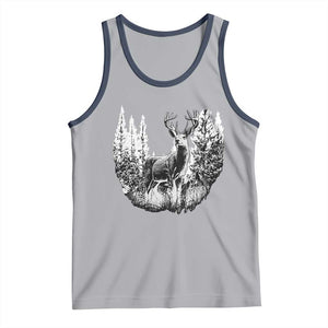 Deer Hunting Tank Top Deer Forest Nature Lover Stag Hunter TS02 Athletic Heather Navy Print Your Wear