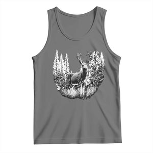 Deer Hunting Tank Top Deer Forest Nature Lover Stag Hunter TS02 Black Heather Print Your Wear