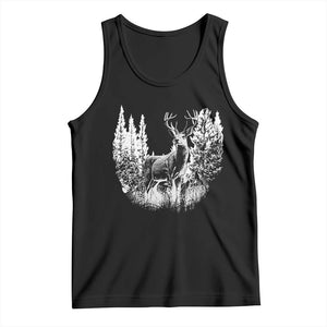 Deer Hunting Tank Top Deer Forest Nature Lover Stag Hunter TS02 Black Print Your Wear
