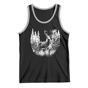 Deer Hunting Tank Top Deer Forest Nature Lover Stag Hunter TS02 Black Athletic Heather Print Your Wear