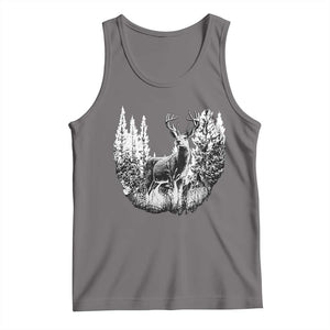 Deer Hunting Tank Top Deer Forest Nature Lover Stag Hunter TS02 Deep Heather Print Your Wear