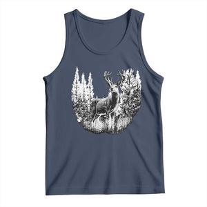 Deer Hunting Tank Top Deer Forest Nature Lover Stag Hunter TS02 Navy Print Your Wear