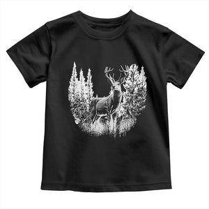 Deer Hunting Toddler T Shirt Deer Forest Nature Lover Stag Hunter TS02 Black Print Your Wear
