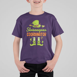 Funny St. Patricks Day T Shirt For Kid Shenanigans Coordinator Leprechaun Costume TS02 Purple Printyourwear