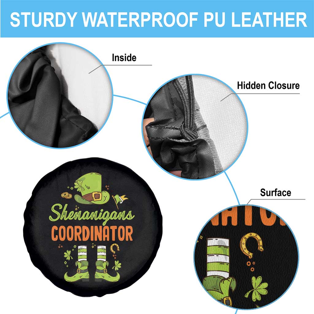 Funny St Patricks Day Spare Tire Cover Shenanigans Coordinator Leprechaun Costume TS02 Print Your Wear