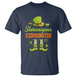 Funny St. Patricks Day T Shirt Shenanigans Coordinator Leprechaun Costume TS02 Navy Printyourwear