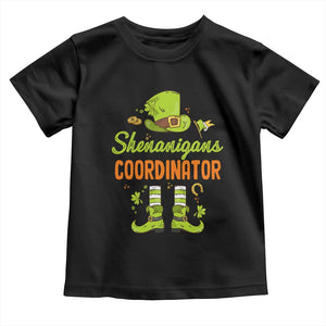 Funny St Patricks Day Toddler T Shirt Shenanigans Coordinator Leprechaun Costume TS02 Black Print Your Wear