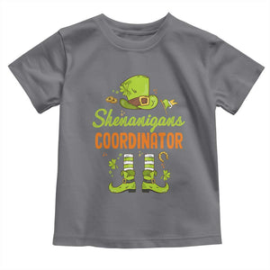 Funny St Patricks Day Toddler T Shirt Shenanigans Coordinator Leprechaun Costume TS02 Charcoal Print Your Wear