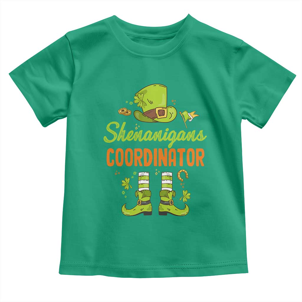 Funny St Patricks Day Toddler T Shirt Shenanigans Coordinator Leprechaun Costume TS02 Irish Green Print Your Wear