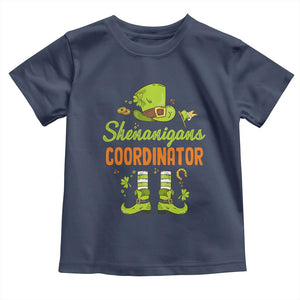 Funny St Patricks Day Toddler T Shirt Shenanigans Coordinator Leprechaun Costume TS02 Navy Print Your Wear