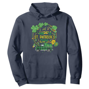 Happy St.Patrick's Day Hoodie Patty's Day Truck Loads of Shamrocks and Lucky Charm TS02 Navy Printyourwear