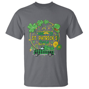 Happy St.Patrick's Day T Shirt Patty's Day Truck Loads of Shamrocks and Lucky Charm TS02 Charcoal Printyourwear