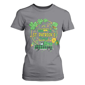Happy StPatricks Day T Shirt For Women Patty's Day Truck Loads of Shamrocks and Lucky Charm TS02 Charcoal Print Your Wear