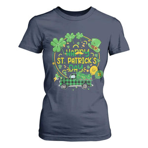 Happy StPatricks Day T Shirt For Women Patty's Day Truck Loads of Shamrocks and Lucky Charm TS02 Navy Print Your Wear