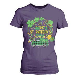 Happy StPatricks Day T Shirt For Women Patty's Day Truck Loads of Shamrocks and Lucky Charm TS02 Purple Print Your Wear