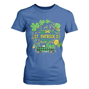 Happy StPatricks Day T Shirt For Women Patty's Day Truck Loads of Shamrocks and Lucky Charm TS02 Royal Blue Print Your Wear
