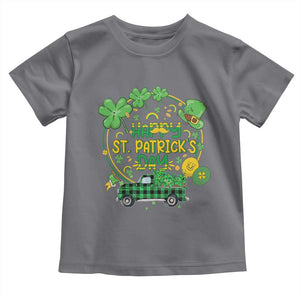 Happy StPatricks Day Toddler T Shirt Patty's Day Truck Loads of Shamrocks and Lucky Charm TS02 Charcoal Print Your Wear