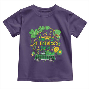 Happy StPatricks Day Toddler T Shirt Patty's Day Truck Loads of Shamrocks and Lucky Charm TS02 Purple Print Your Wear
