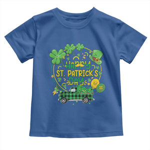 Happy StPatricks Day Toddler T Shirt Patty's Day Truck Loads of Shamrocks and Lucky Charm TS02 Royal Blue Print Your Wear