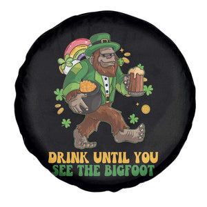 Funny St Patricks Sasquatch Spare Tire Cover Drink Until You See The Bigfoot Drinking Squad TS02 Print Your Wear