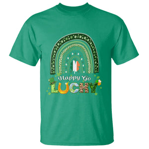 Funny St. Patricks Day T Shirt Happy Go Lucky Shamrock Rainbow TS02 Irish Green Printyourwear