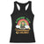 Funny St Patricks Day Racerback Tank Top Prone To Shenanigans and Malarkey Cute Leprechaun Rainbow TS02 Black Print Your Wear