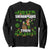 Funny St. Patricks Day Sweatshirt First Shenanigans Then Malarkey Drinking Leprechaun TS02 Black Printyourwear