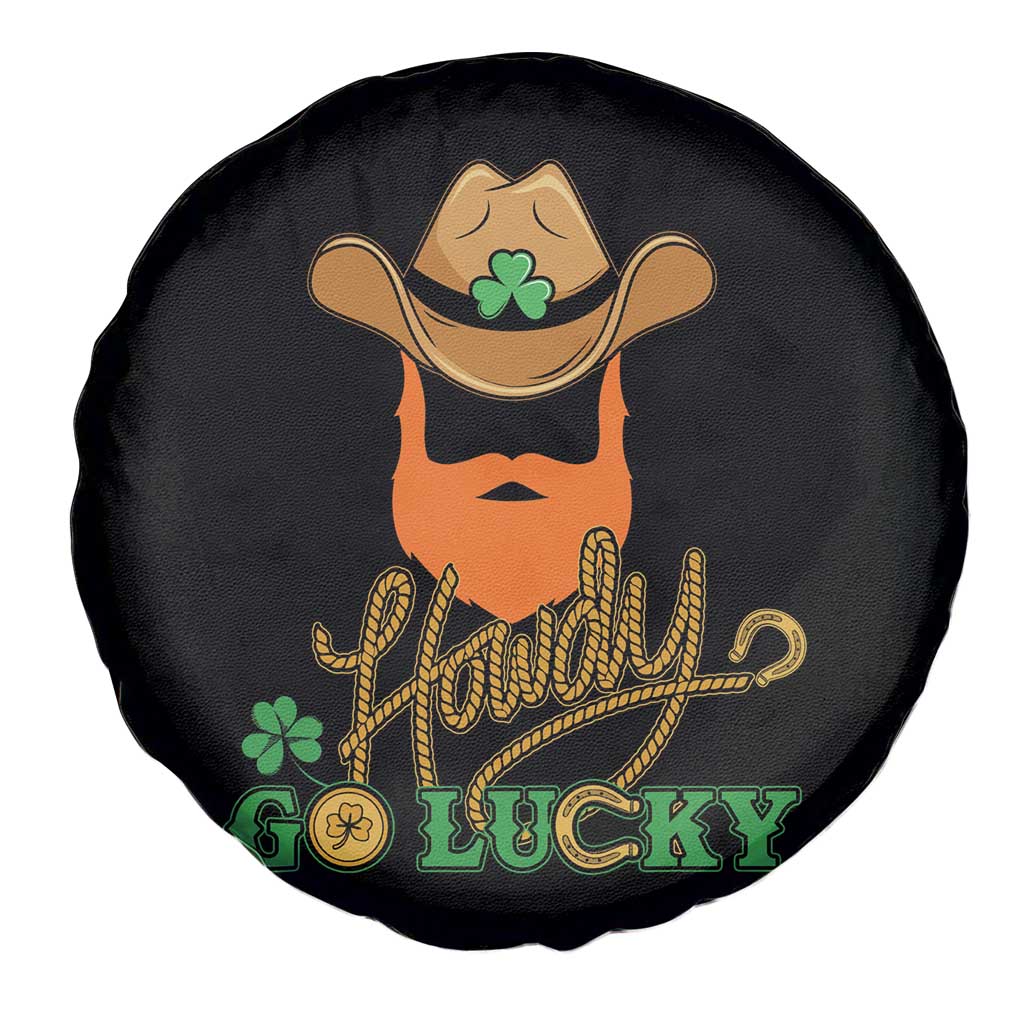 Funny St Patricks Cowboy Spare Tire Cover Howdy Go Lucky Irish Western TS02 Print Your Wear
