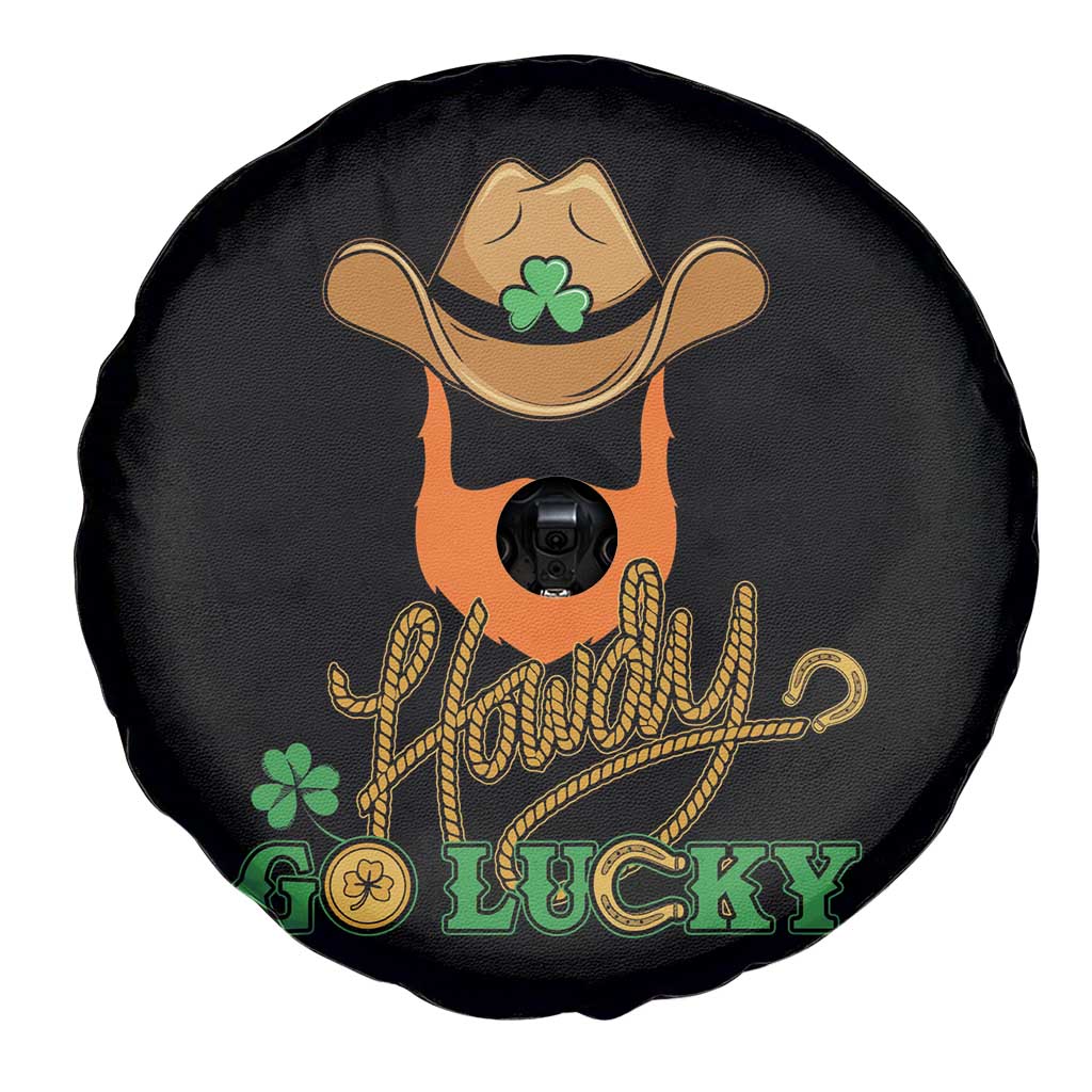 Funny St Patricks Cowboy Spare Tire Cover Howdy Go Lucky Irish Western TS02 Print Your Wear
