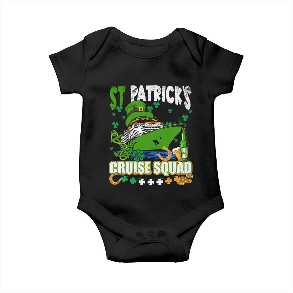 Funny St Patricks Cruise Baby Onesie Holiday Trip Family Group Matching TS02 Black Print Your Wear