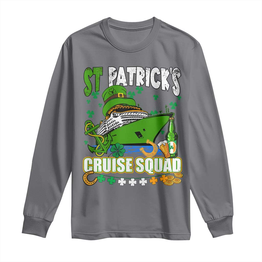Funny St Patricks Cruise Long Sleeve Shirt Holiday Trip Family Group Matching TS02 Charcoal Print Your Wear