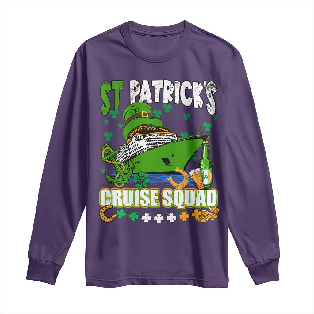 Funny St Patricks Cruise Long Sleeve Shirt Holiday Trip Family Group Matching TS02 Purple Print Your Wear