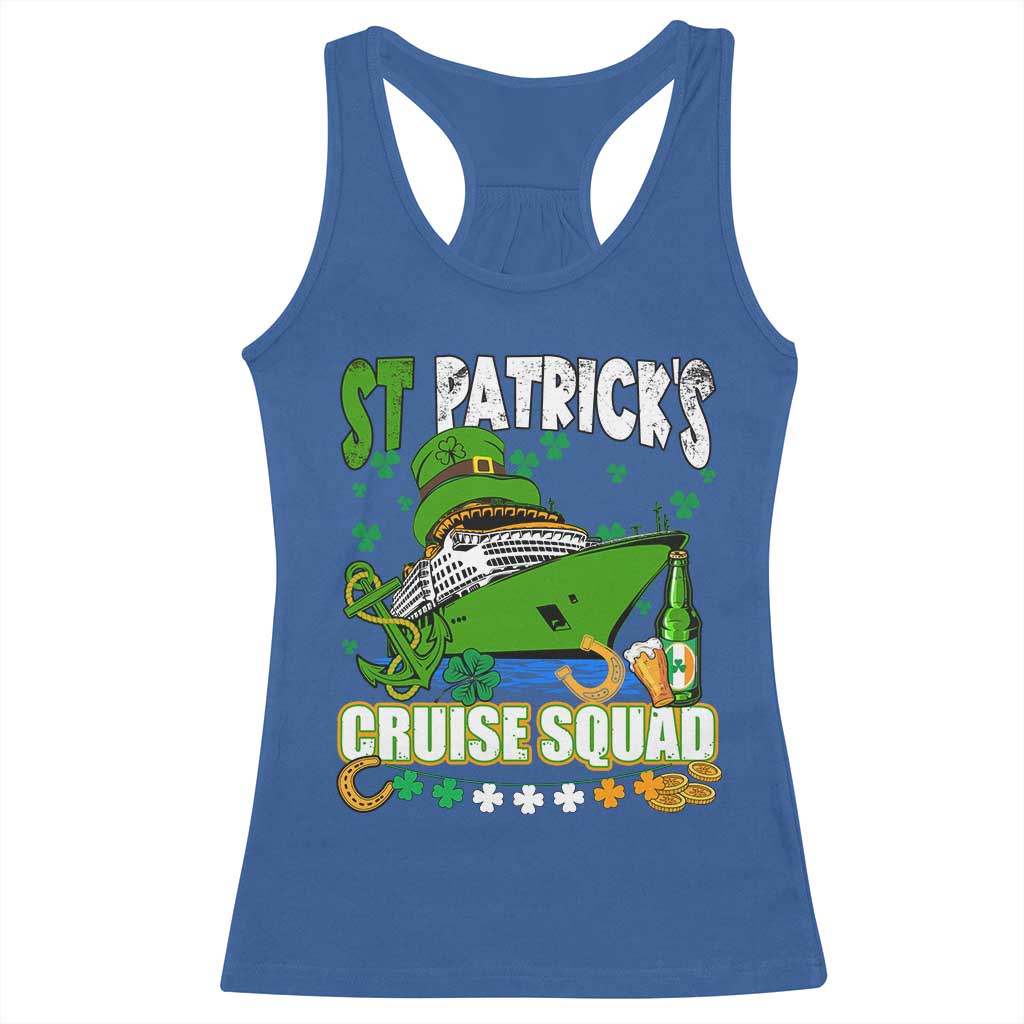 Funny St Patricks Cruise Racerback Tank Top Holiday Trip Family Group Matching TS02 Royal Blue Print Your Wear