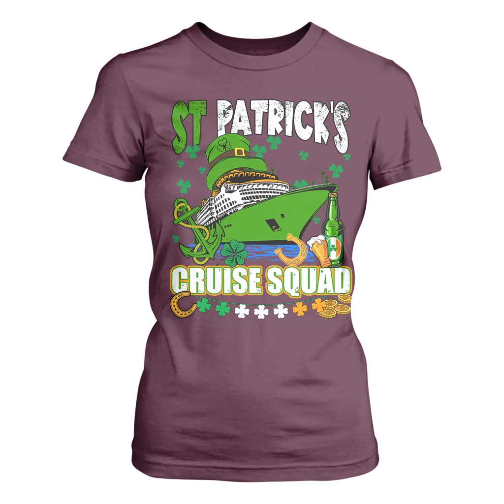 Funny St Patricks Cruise T Shirt For Women Holiday Trip Family Group Matching TS02 Maroon Print Your Wear