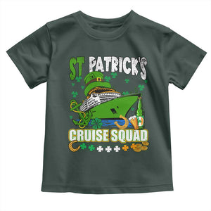 Funny St Patricks Cruise Toddler T Shirt Holiday Trip Family Group Matching TS02 Dark Forest Green Print Your Wear