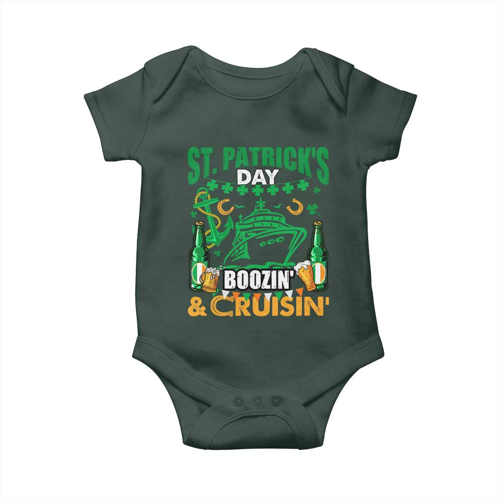 Funny St Patricks Cruise Baby Onesie Boozin' Cruisin' Drinking Squad Family Group Matching TS02 Print Your Wear