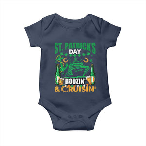 Funny St Patricks Cruise Baby Onesie Boozin' Cruisin' Drinking Squad Family Group Matching TS02 Navy Print Your Wear