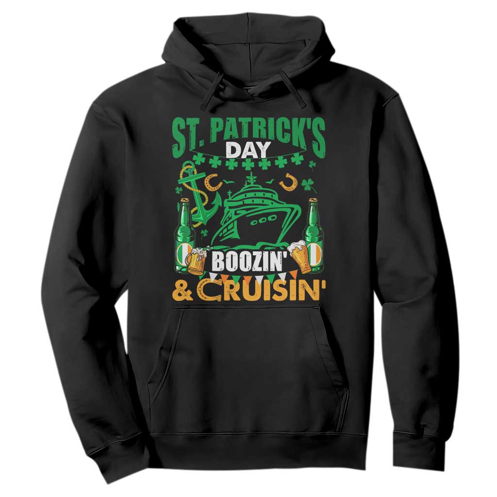 Funny St. Patricks Cruise Hoodie Boozin' Cruisin' Drinking Squad Family Group Matching TS02 Black Printyourwear