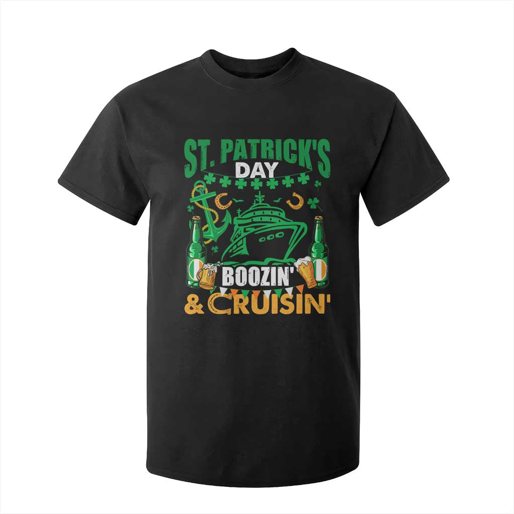 Funny St Patricks Cruise T Shirt For Kid Boozin' Cruisin' Drinking Squad Family Group Matching TS02 Black Print Your Wear