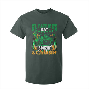 Funny St Patricks Cruise T Shirt For Kid Boozin' Cruisin' Drinking Squad Family Group Matching TS02 Dark Forest Green Print Your Wear