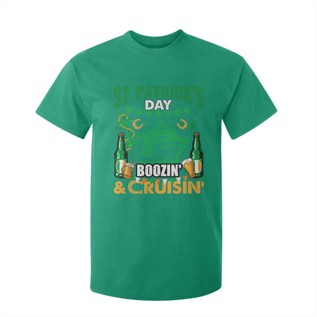 Funny St Patricks Cruise T Shirt For Kid Boozin' Cruisin' Drinking Squad Family Group Matching TS02 Irish Green Print Your Wear