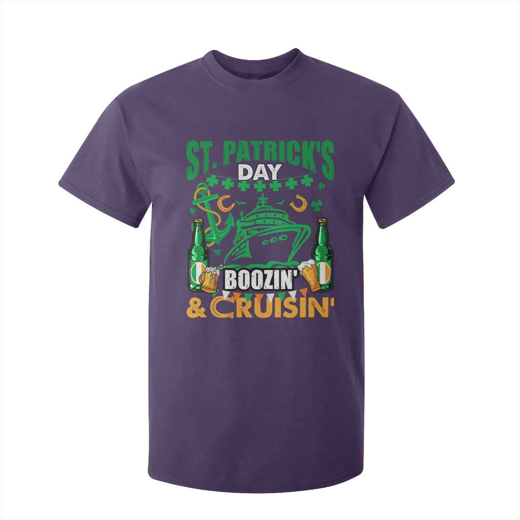 Funny St Patricks Cruise T Shirt For Kid Boozin' Cruisin' Drinking Squad Family Group Matching TS02 Purple Print Your Wear